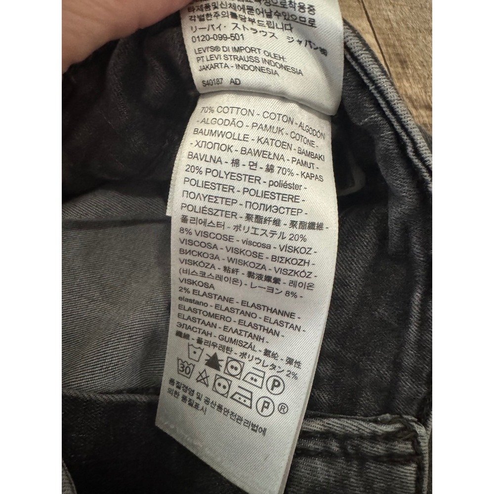 Levi Strauss Womens Classic Mid Rise Skinny Jeans Faded Black Size 14 Stretch‎ - Picture 7 of 13